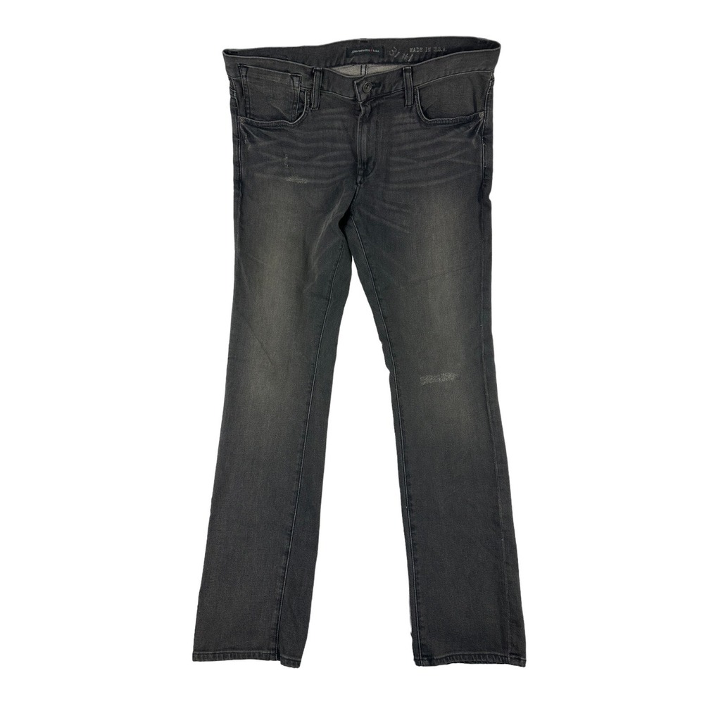 John Varvatos Bowery Slim Straight Faded Gray Mens Jeans 32x32 Made in USA